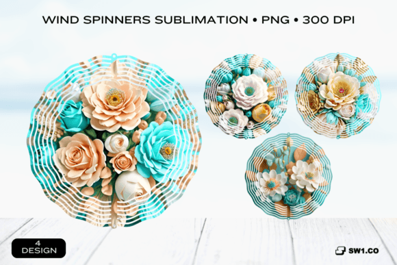 3D Flower Wind Spinner Wrap: A Creative and Versatile Digital Design
