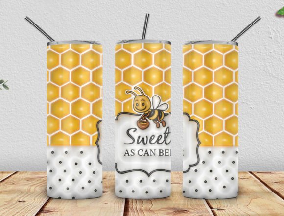 3D Inflated Bee Tumbler Wrap 20oz PNG: A Creative and Practical Solution for Modern Users