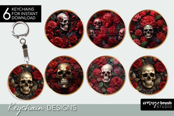 3D Skull Keychain Sublimation Bundle