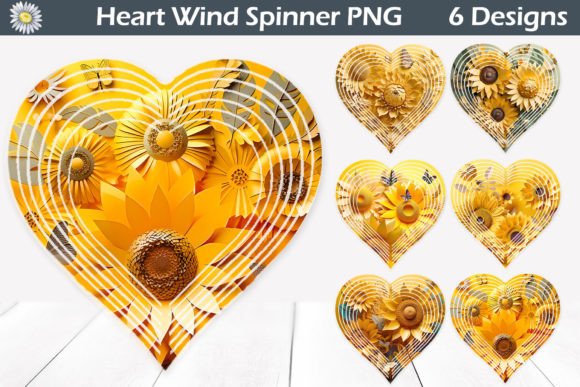 3D Sunflowers Wind Spinner