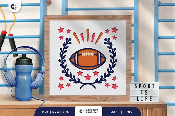 American Football Ball 3D Light Box
