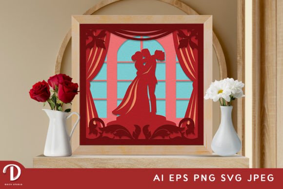 Beautiful Wedding 3D Layered Paper Cut: A Creative Expression of Love