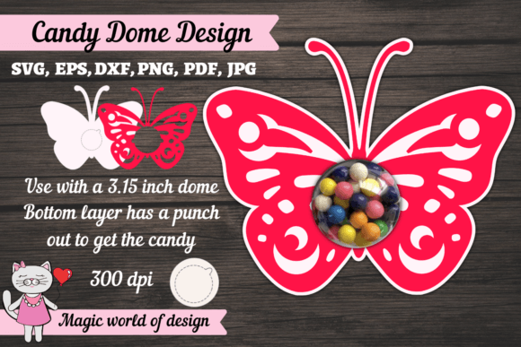 Butterfly Dome Candy Holder Svg, 3D Svg: A Creative Way to Gift Sweets