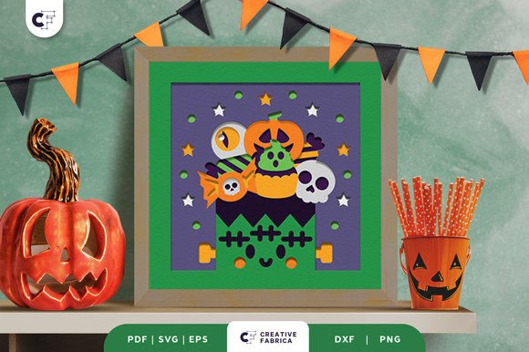 Halloween Candies 3D Layered Papercut