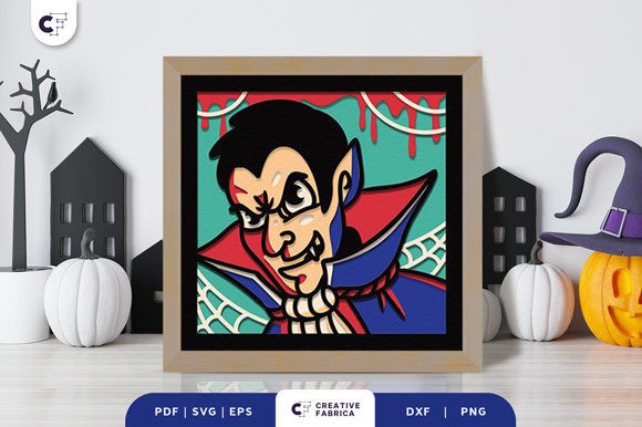 Halloween Vampire 3D Shadow Box SVG: A Spooky and Stylish Halloween Creation