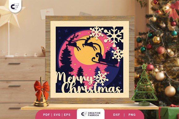 Merry Christmas 3D Shadow Box SVG: A Creative Way to Decorate Your Home