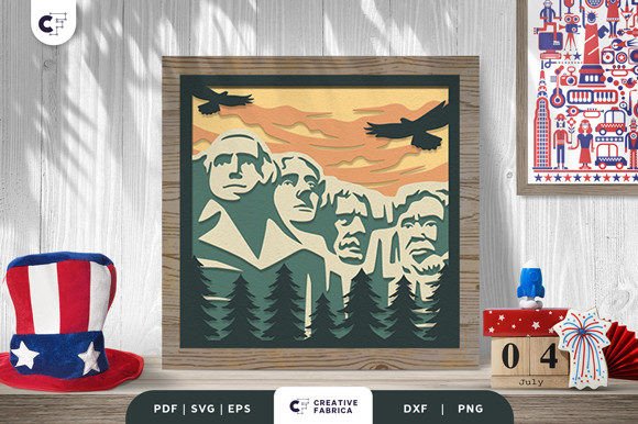 Mount Rushmore 3D Shadow Box SVG: A Masterpiece of American Heritage