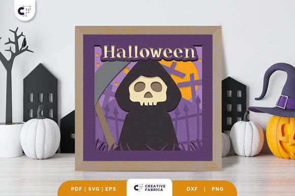 Skull Paper Cutting 3D Shadow Box SVG: A Strategic Halloween Decoration for Creative Professionals