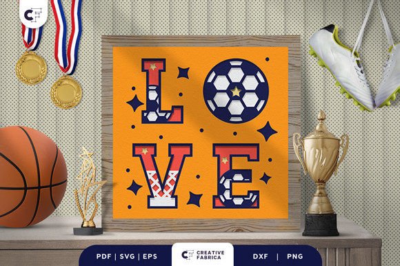 Soccer LOVE 3D Shadow Box SVG: A Creative Celebration of the Beautiful Game