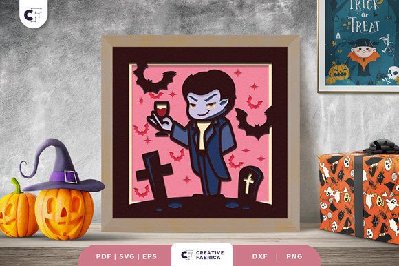 Spooky Vampire Kid 3D Shadow Box: A Creative Halloween Solution