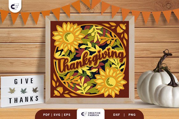 Thanksgiving Sunflowers 3D Shadow Box: A Festive Decoration Idea for Your Holiday Celebration